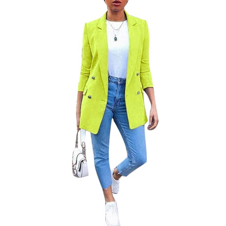 Stylish Mid-Length Women's Blazer – Ava