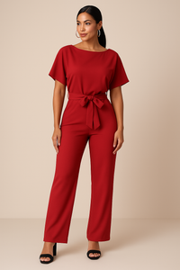 Minimalistischer Jumpsuit Mit Weitem Bein - Lavinia