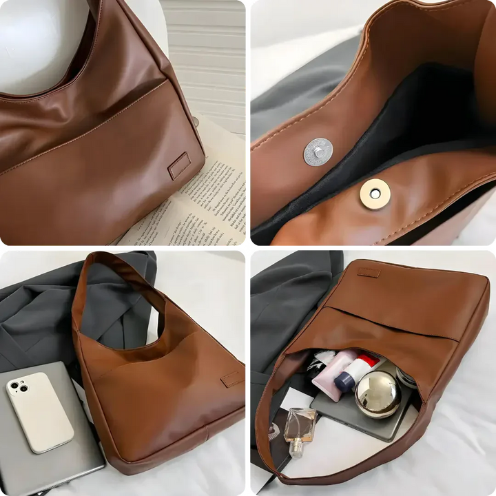 Bolso de hombro de cuero vegano para mujer - Noor