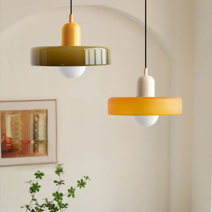 Lámpara colgante colorida estilo Bauhaus - StiloGlas