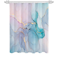 Moderner Marmorierter Badvorhang - Aquarellea