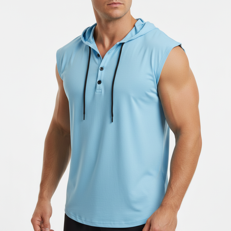 Mouwloos Henley Tanktop - AeroVibe 