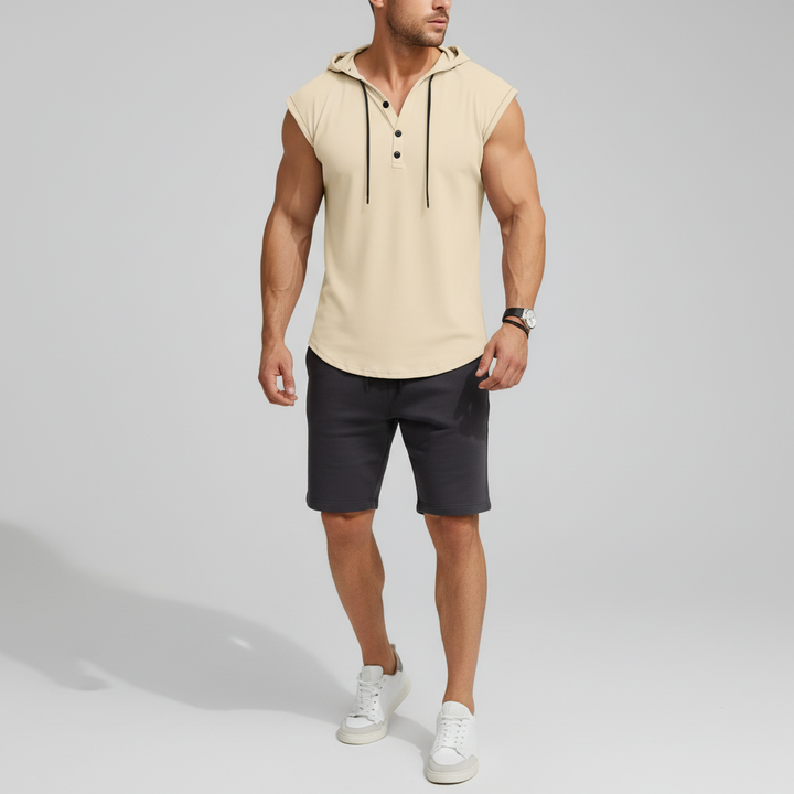 Mouwloos Henley Tanktop - AeroVibe 