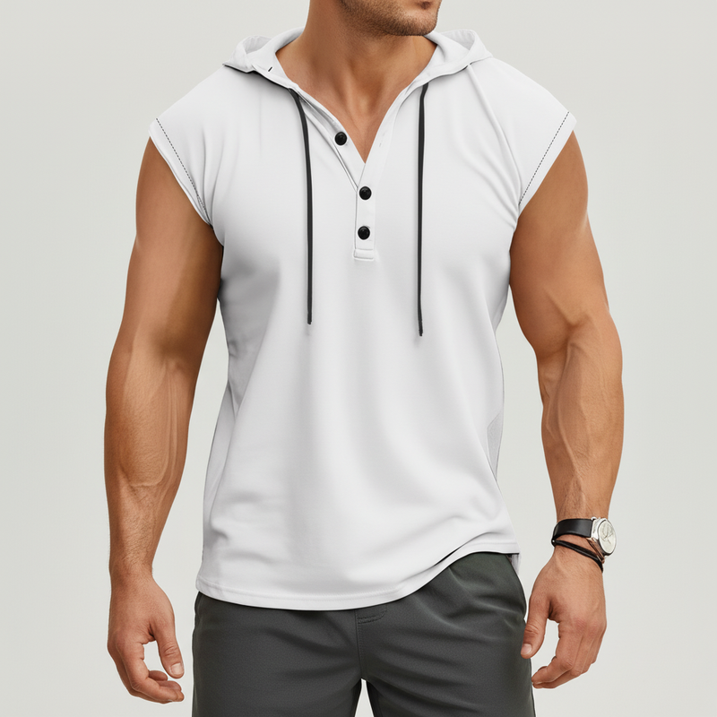 Mouwloos Henley Tanktop - AeroVibe 