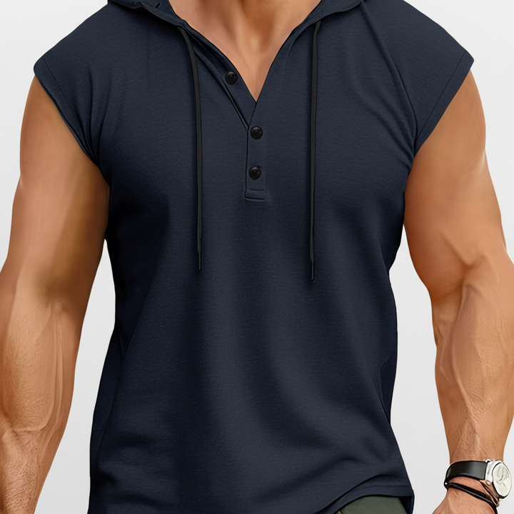 Mouwloos Henley Tanktop - AeroVibe 