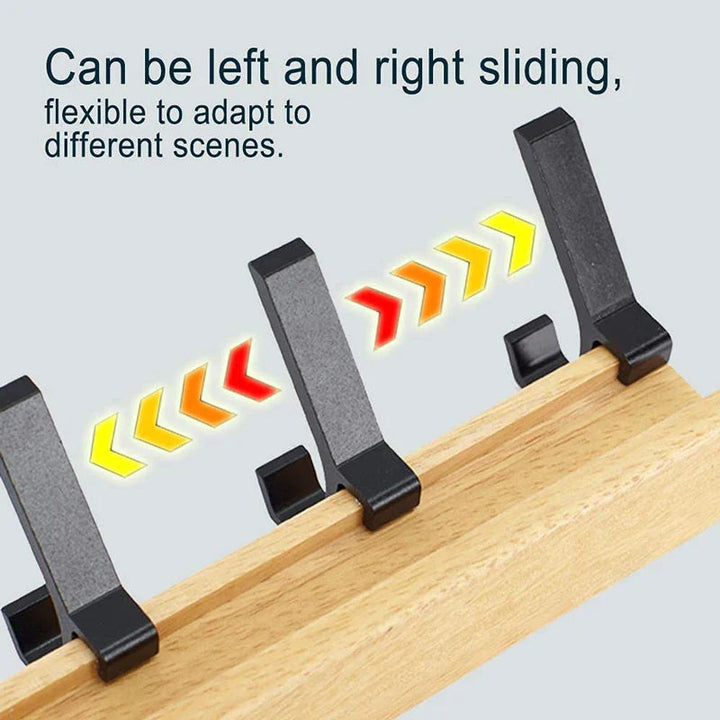 Wall coat rack with movable hooks – Nordhook