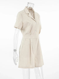 Linen summer jumpsuit with short sleeves – Maelis