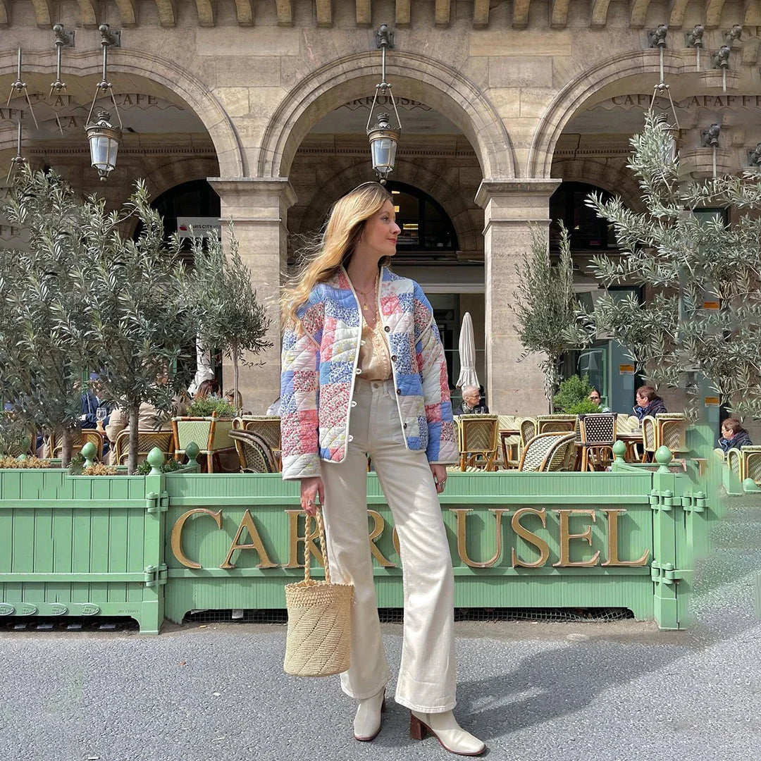Chaqueta de primavera con estilo - Celeste