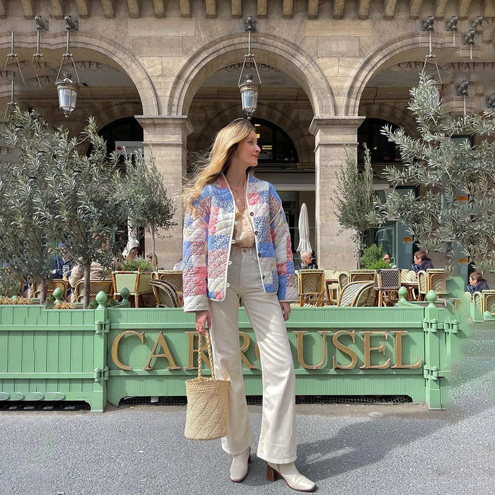 Chaqueta de primavera con estilo - Celeste