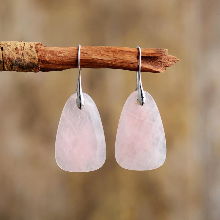 Aura Rose Quartz Protective Earrings - Ameline