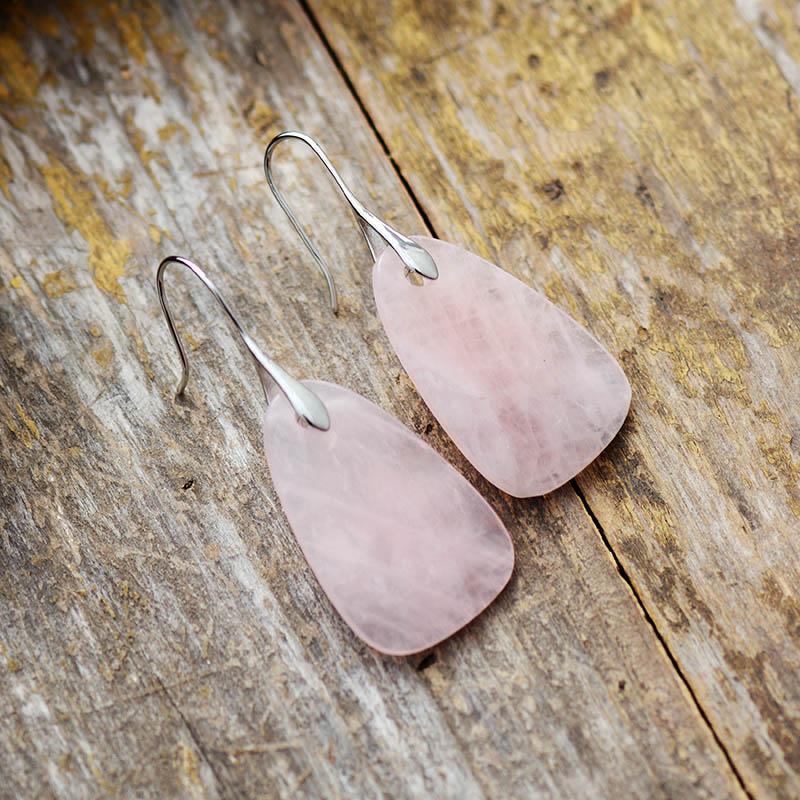 Aura Rose Quartz Protective Earrings - Ameline