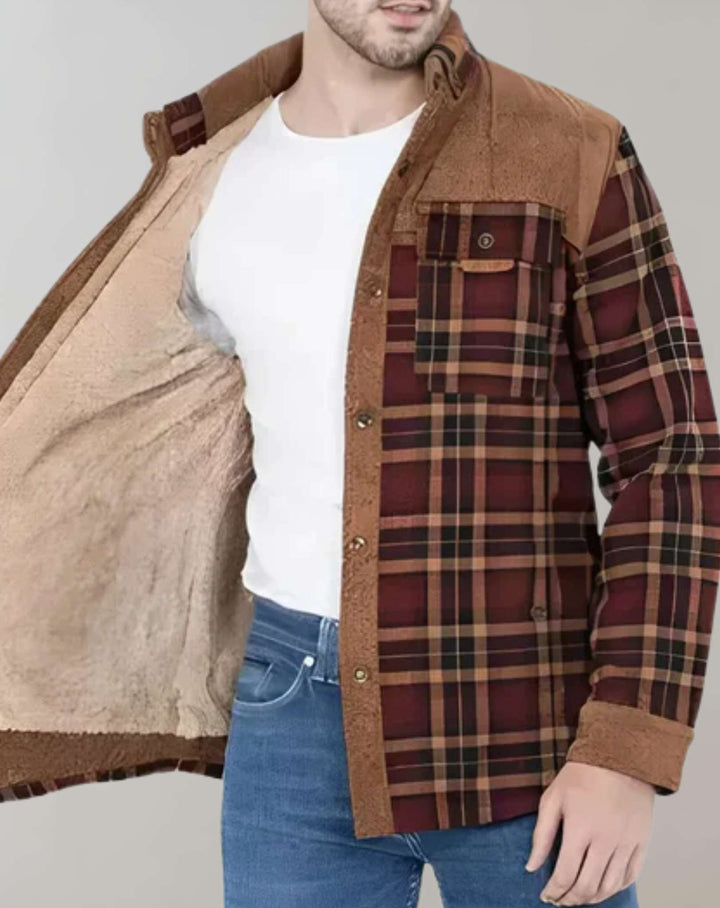 Padded Men's Flannel Jacket with Fleece – Flannel Style