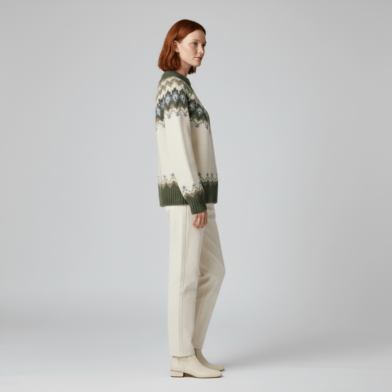 Nordisch Inspirierter Winterstrickpullover - Paula