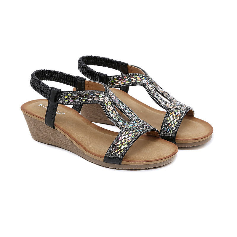 Luxury Women's Wedge Heel Sandals – Celeste