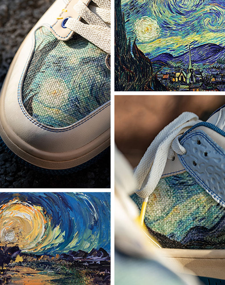 Künstlerische Unisex Sneakers mit Sternennacht-Design & Komfortsohle – Lior