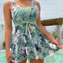 Trendiger Tankini mit Print und Rockstil-Spitze – Zamira