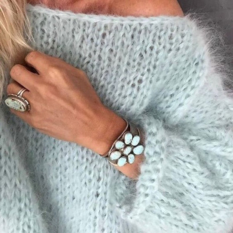 Oversized Crochet Women's Sweater – Freja