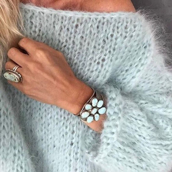 Oversized Crochet Women's Sweater – Freja