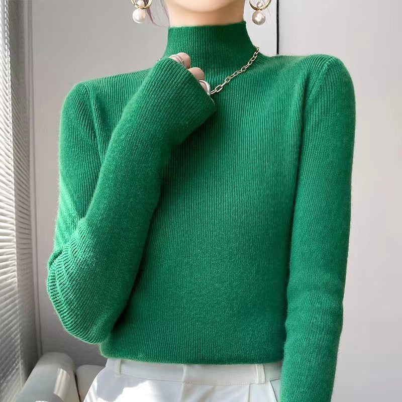 Jersey de punto para mujer con cuello semi alto - Sophie