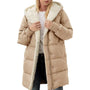 Doppelseitige Damen-Winterjacke aus Baumwolle mit Kapuze - Nina