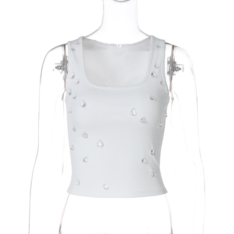Trendiges Damen Crop-Top mit Zierdetail & figurbetontem Schnitt – Liora