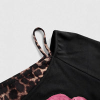 Trendy dame off-shoulder skjorte med leopardprint – Zaria