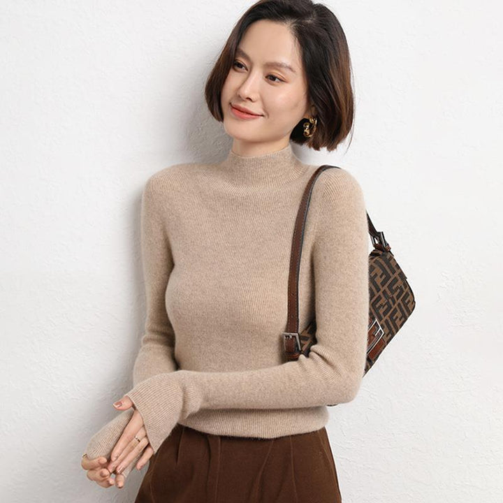Jersey de punto para mujer con cuello semi alto - Sophie