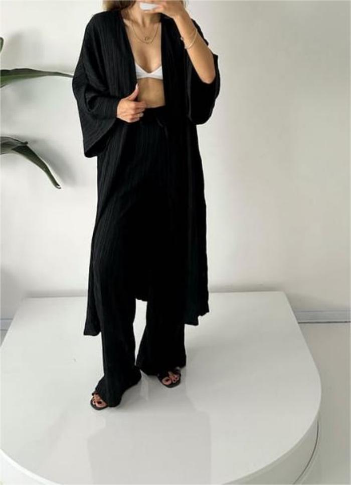 Zweiteiliges Relax-Set mit Weste und Hose – Alizéa