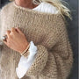 Oversized Häkel-Damenpullover – Freja