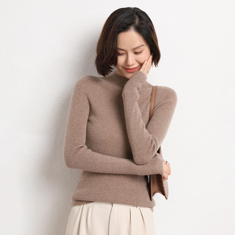 Jersey de punto para mujer con cuello semi alto - Sophie