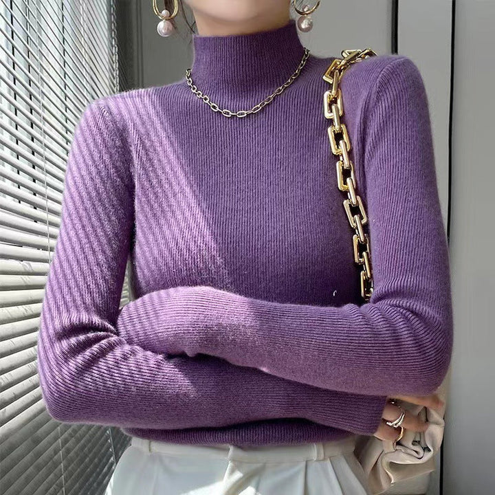 Jersey de punto para mujer con cuello semi alto - Sophie