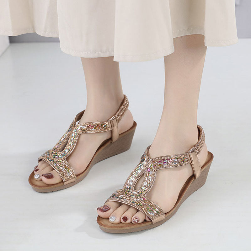 Luxury Women's Wedge Heel Sandals – Celeste
