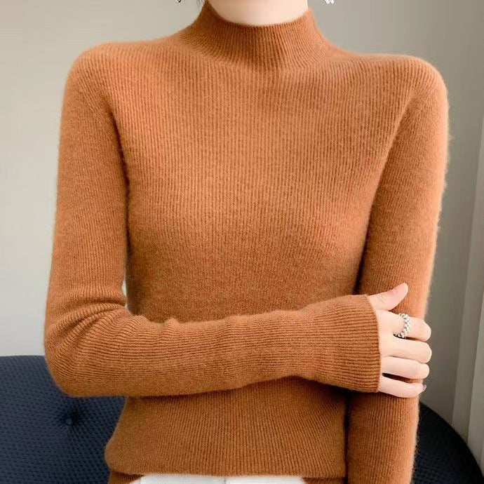 Jersey de punto para mujer con cuello semi alto - Sophie