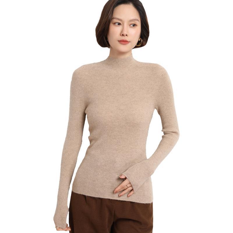 Jersey de punto para mujer con cuello semi alto - Sophie