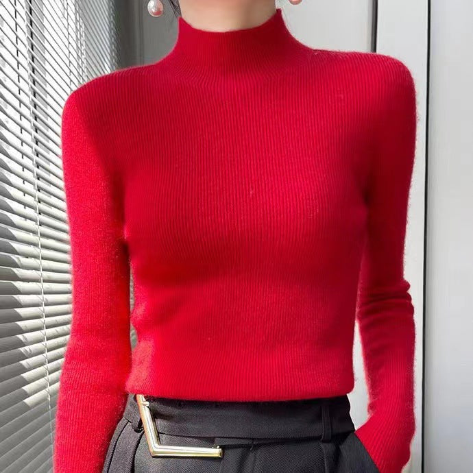 Jersey de punto para mujer con cuello semi alto - Sophie