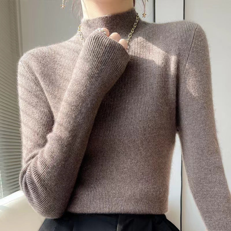 Jersey de punto para mujer con cuello semi alto - Sophie