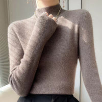 Jersey de punto para mujer con cuello semi alto - Sophie