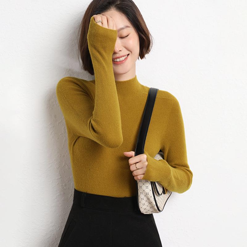 Jersey de punto para mujer con cuello semi alto - Sophie