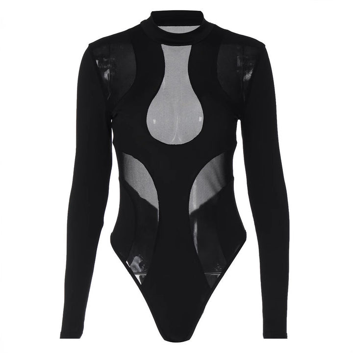 Trendy damebody med cut-outs og mesh-innlegg – Nayeli