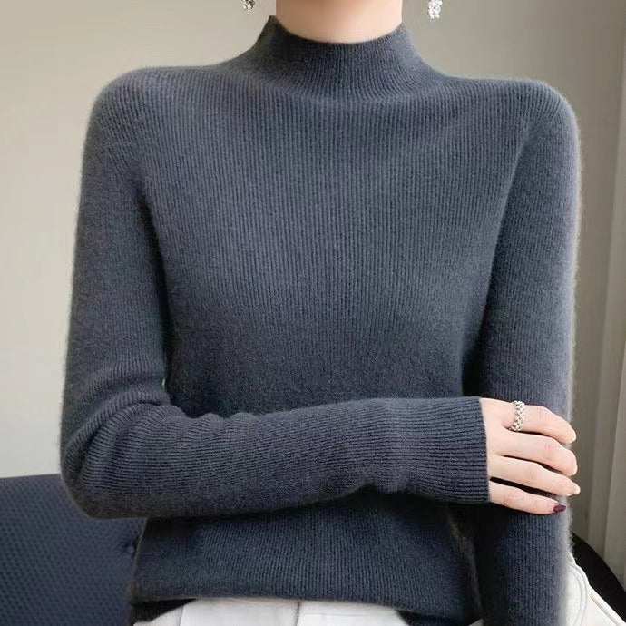 Jersey de punto para mujer con cuello semi alto - Sophie