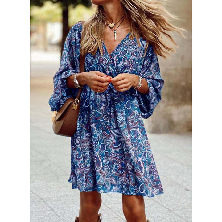 Airy summer midi dress with tailored fit – Elina