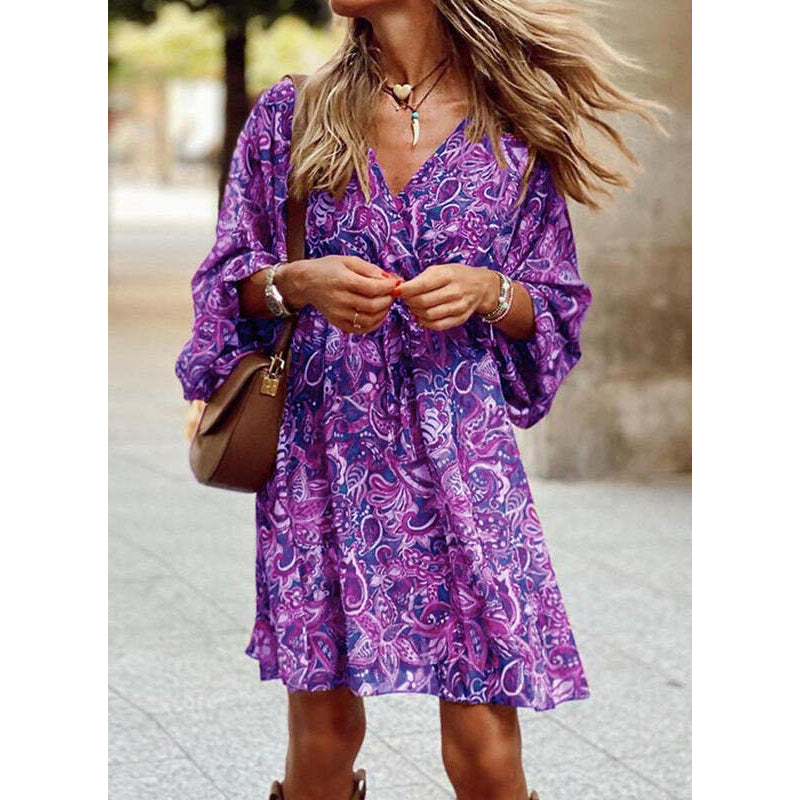 Airy summer midi dress with tailored fit – Elina