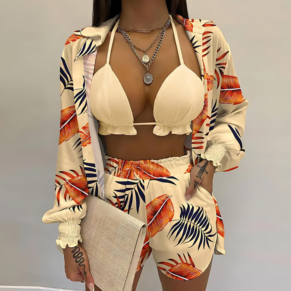 Stylish 3-piece summer outfit for beach and pool - TropenGlow