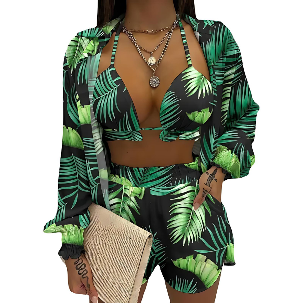 Stylish 3-piece summer outfit for beach and pool - TropenGlow