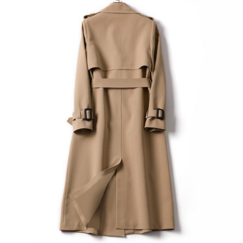 Elegant women's trench coat with double buttons – Celina