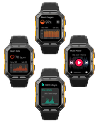Robust smartwatch med pulsmåler og skridttæller - EnduranceX