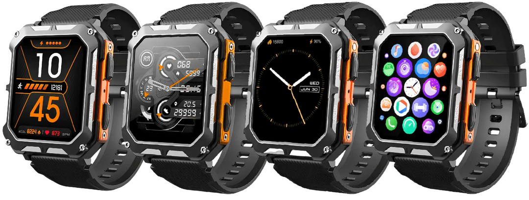 Robust smartwatch med pulsmåler og skridttæller - EnduranceX