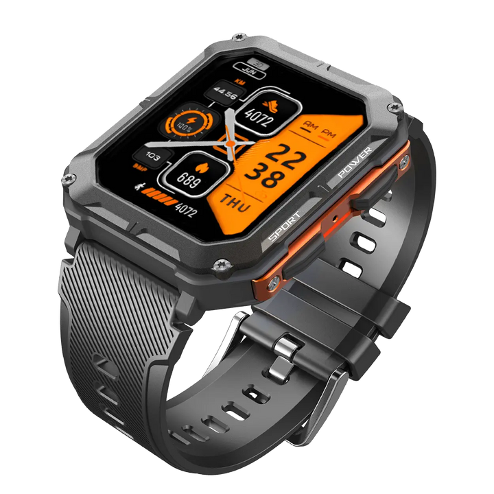 Robust smartwatch med pulsmåler og skridttæller - EnduranceX