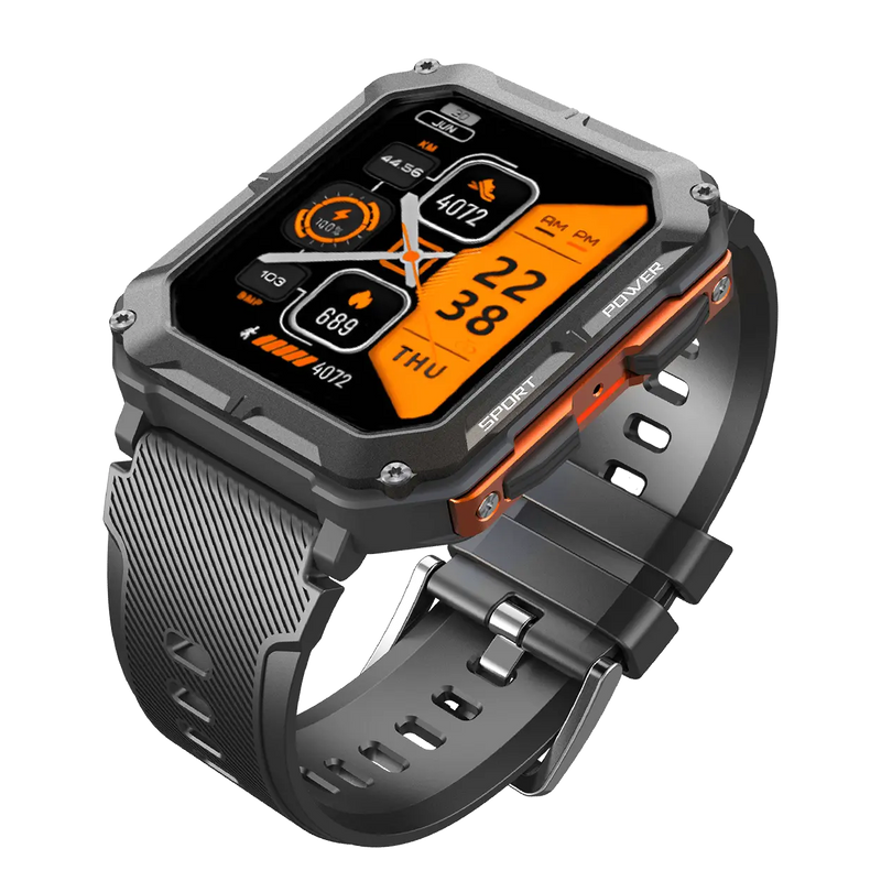 Robust smartwatch med pulsmåler og skridttæller - EnduranceX