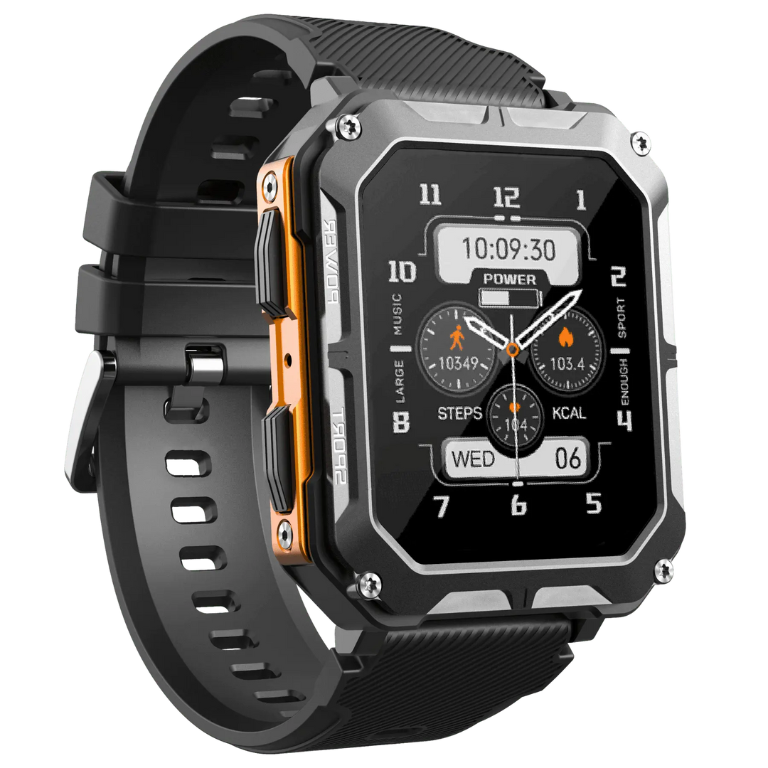 Robust smartwatch med pulsmåler og skridttæller - EnduranceX